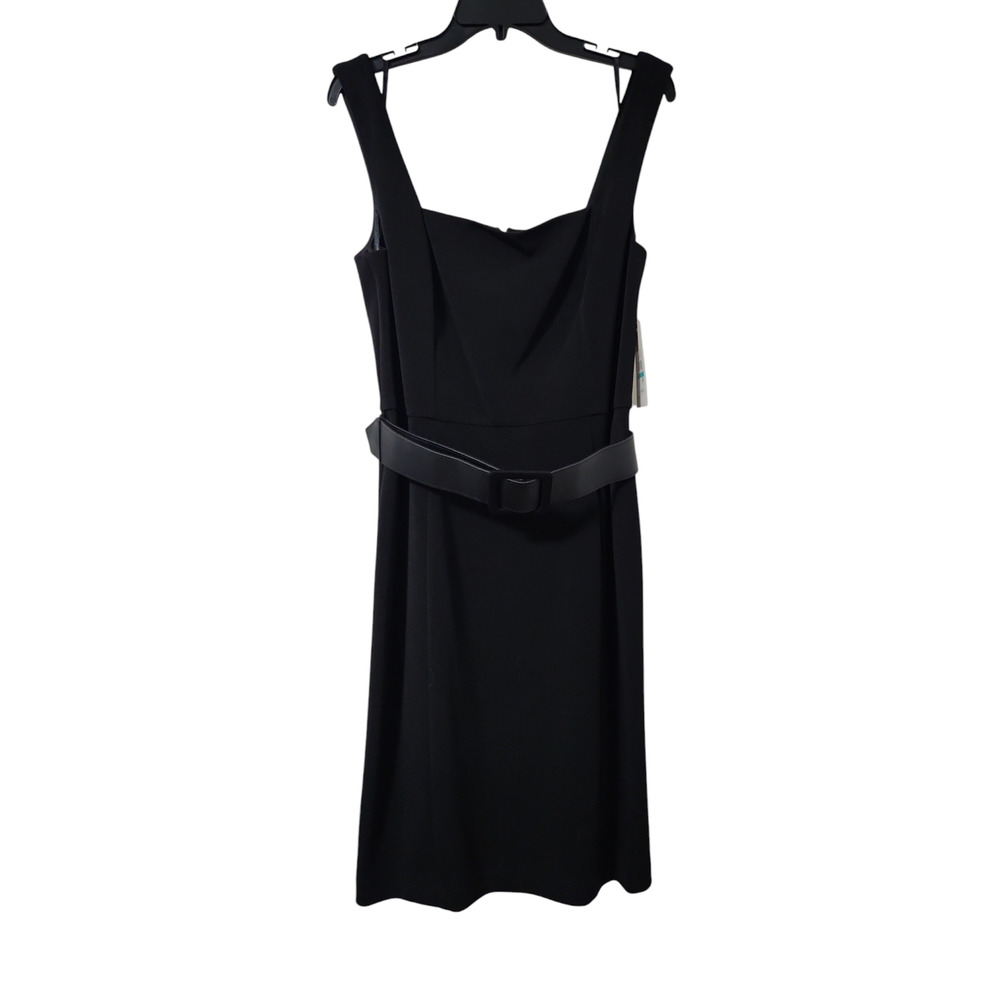 Harper Rose Black Belted Sheath Dress Size 16 NWT